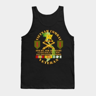 Vietnam Combat Vet - 8th Bn 6th Artillery - 1st Inf Div SSI Tank Top